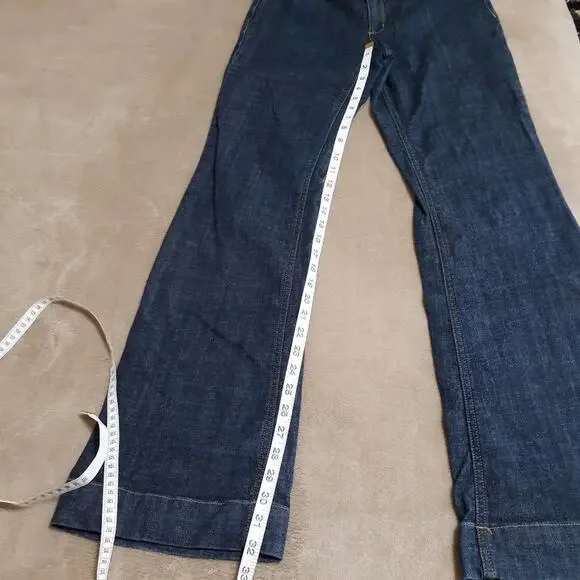 Y2K style dark wash sz 2 straight to flare leg vintage 90s 2000s Daisy Fuentes - Picture 2 of 9